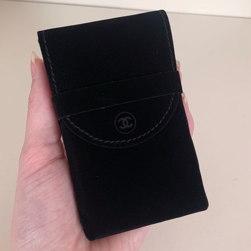 Chanel Black Velvet pouch Case
